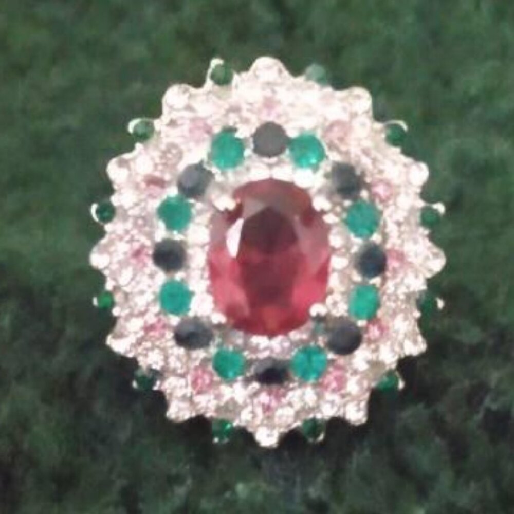 Multi-color Cocktail ring - Picture 5 of 5